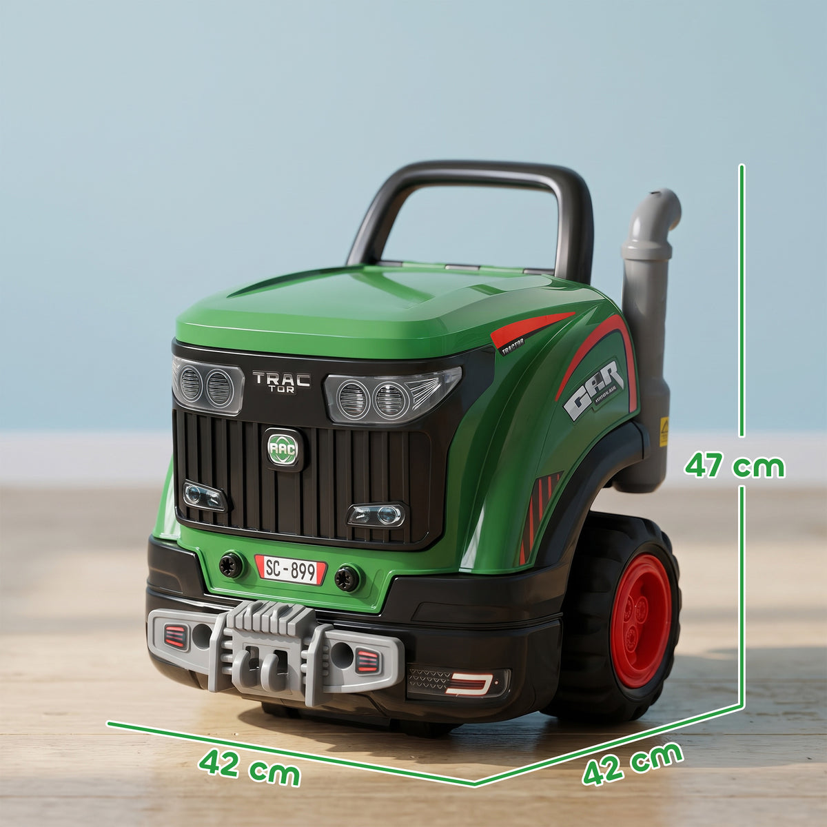 Jouet Moteur de Camion pour Enfants, Camion Mécano, Volant avec Effet de Brume, Sonores et Lumineux pour 3-6 Ans, Vert-2