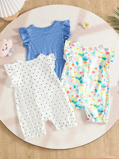 Combinaison été bébé fille - Imprimé floral
