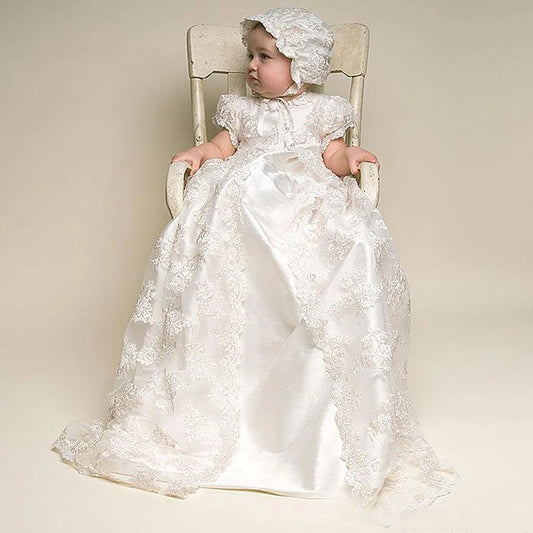 Robe de baptême Vintage pour bébé fille, vêtements pour nourrissons, fête d'anniversaire, mariage, 1er an