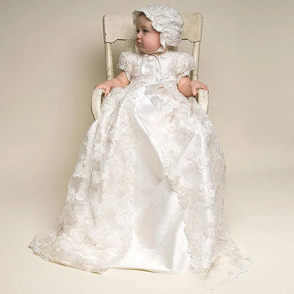 Robe de baptême Vintage pour bébé fille, vêtements pour nourrissons, fête d'anniversaire, mariage, 1er an