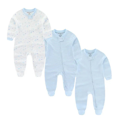 Kiddiezoom – Combinaison unisexe pour bébé garçon, 3 pièces/lot, automne-hiver, 100% coton