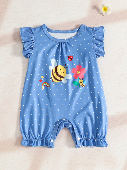 Combinaison été bébé fille - Imprimé floral