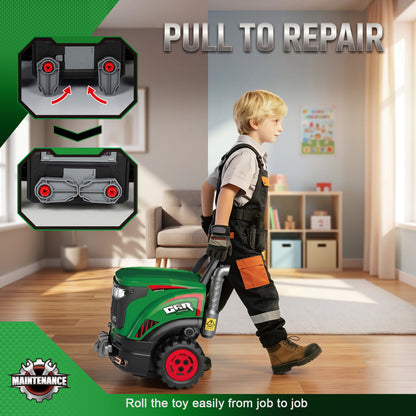 Jouet Moteur de Camion pour Enfants, Camion Mécano, Volant avec Effet de Brume, Sonores et Lumineux pour 3-6 Ans, Vert-7
