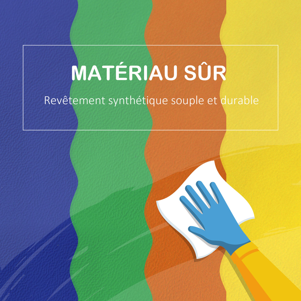 7PCS Module motricité bébé parcours motricité bébé blocs de construction en mousse EPE avec housse en polyuréthane - jouets éducatifs pour enfants d'âge préscolaire, multicolore-6