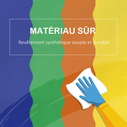 7PCS Module motricité bébé parcours motricité bébé blocs de construction en mousse EPE avec housse en polyuréthane - jouets éducatifs pour enfants d'âge préscolaire, multicolore-6